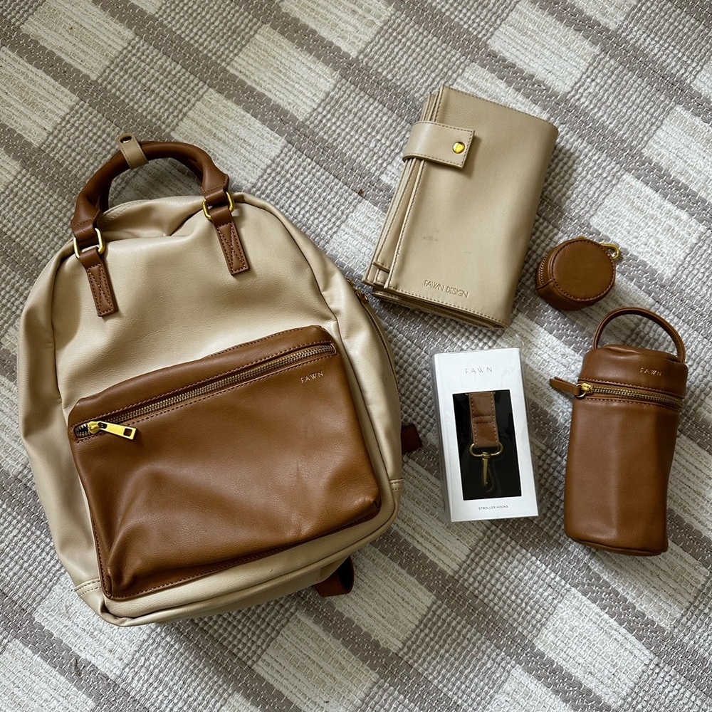 Fawn Design x Anthropologie Diaper Bag with accessories